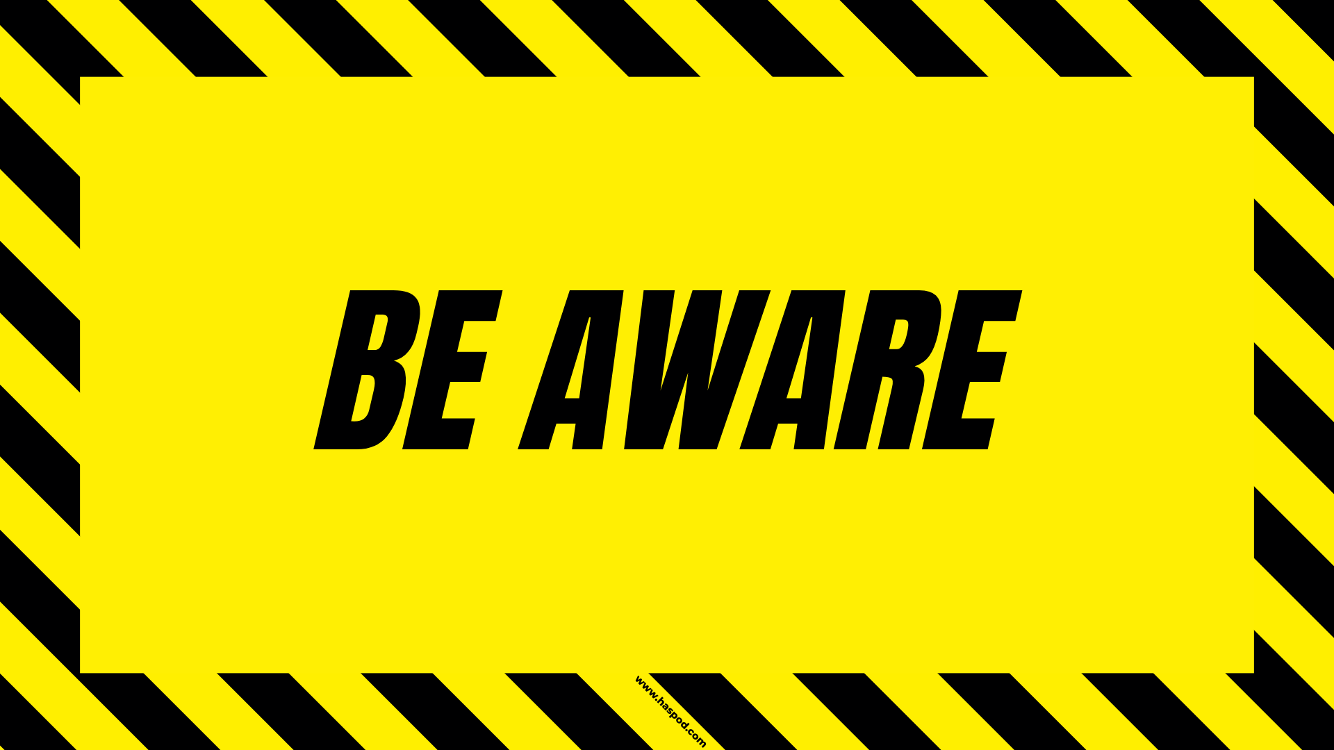 construction poster be aware