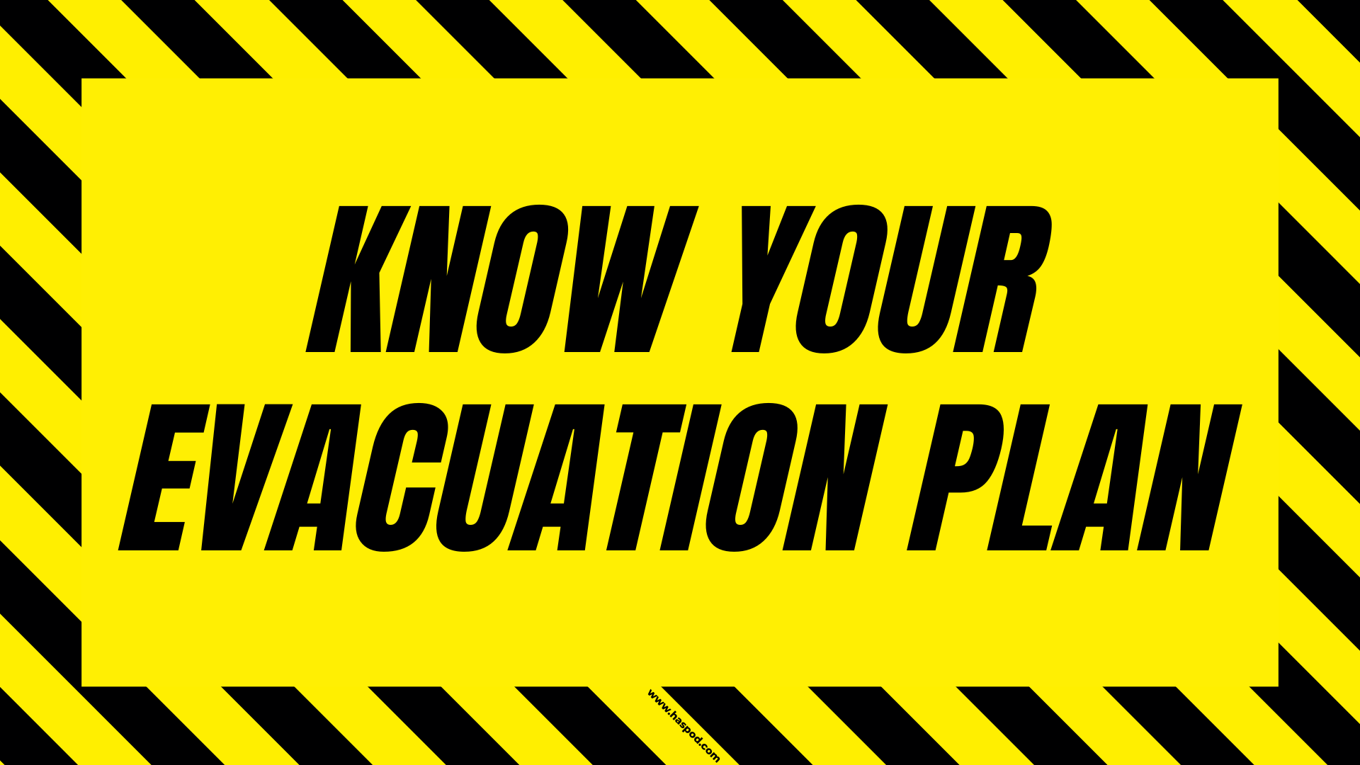construction poster evacuation plan