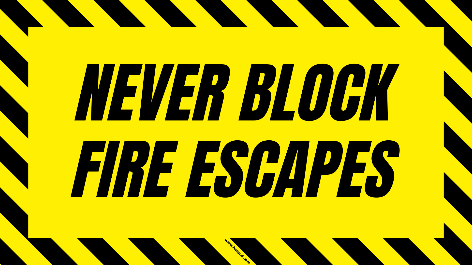 construction poster fire escapes