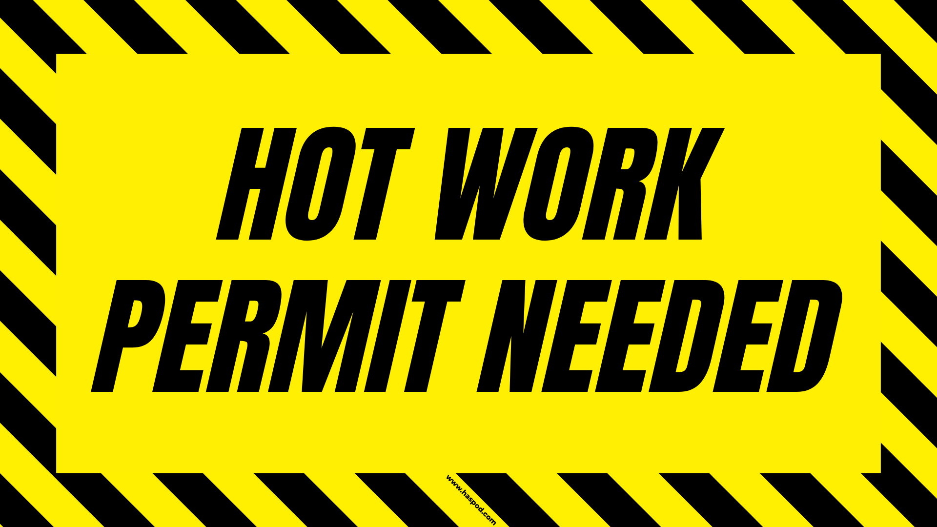 construction poster hot work permit