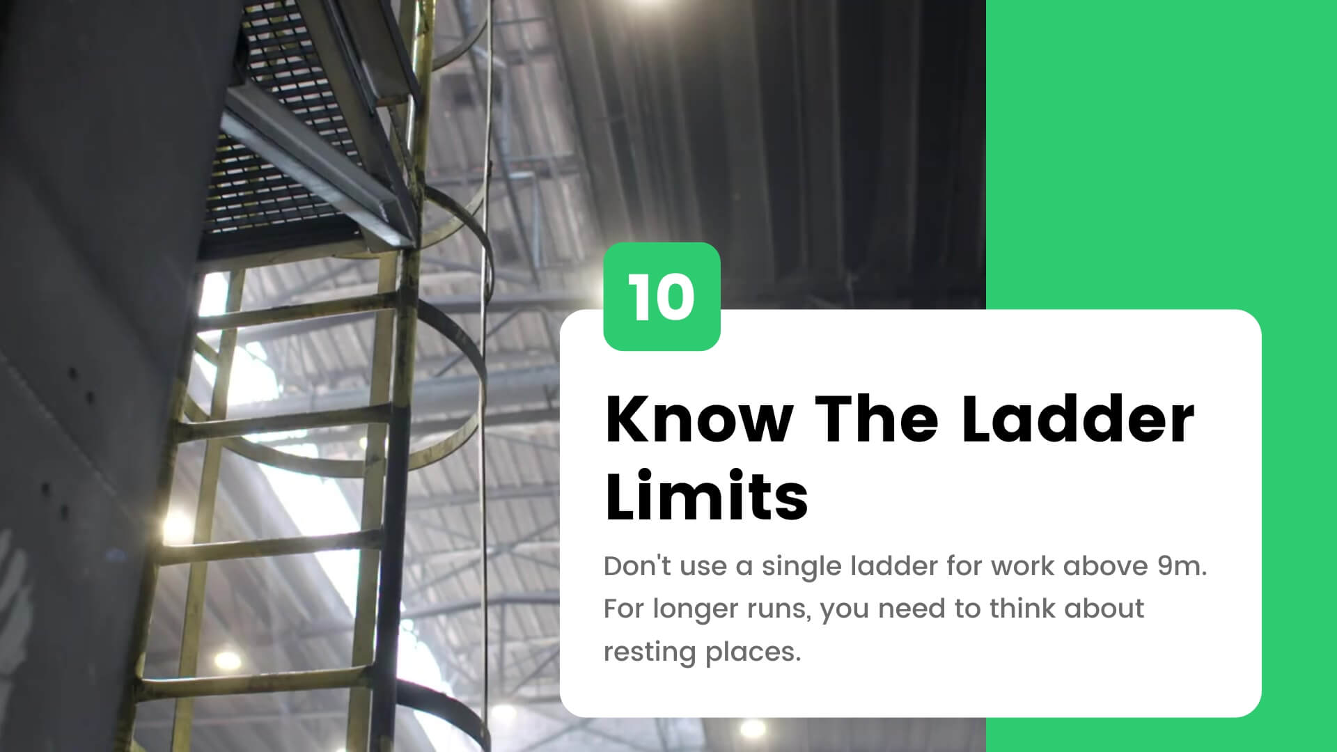 ladder safety rule 10