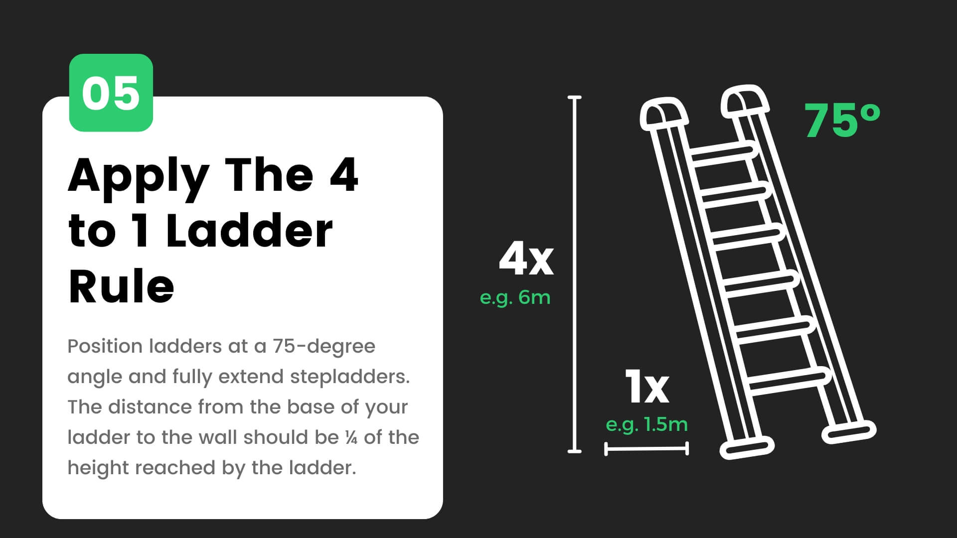 ladder safety rule 5