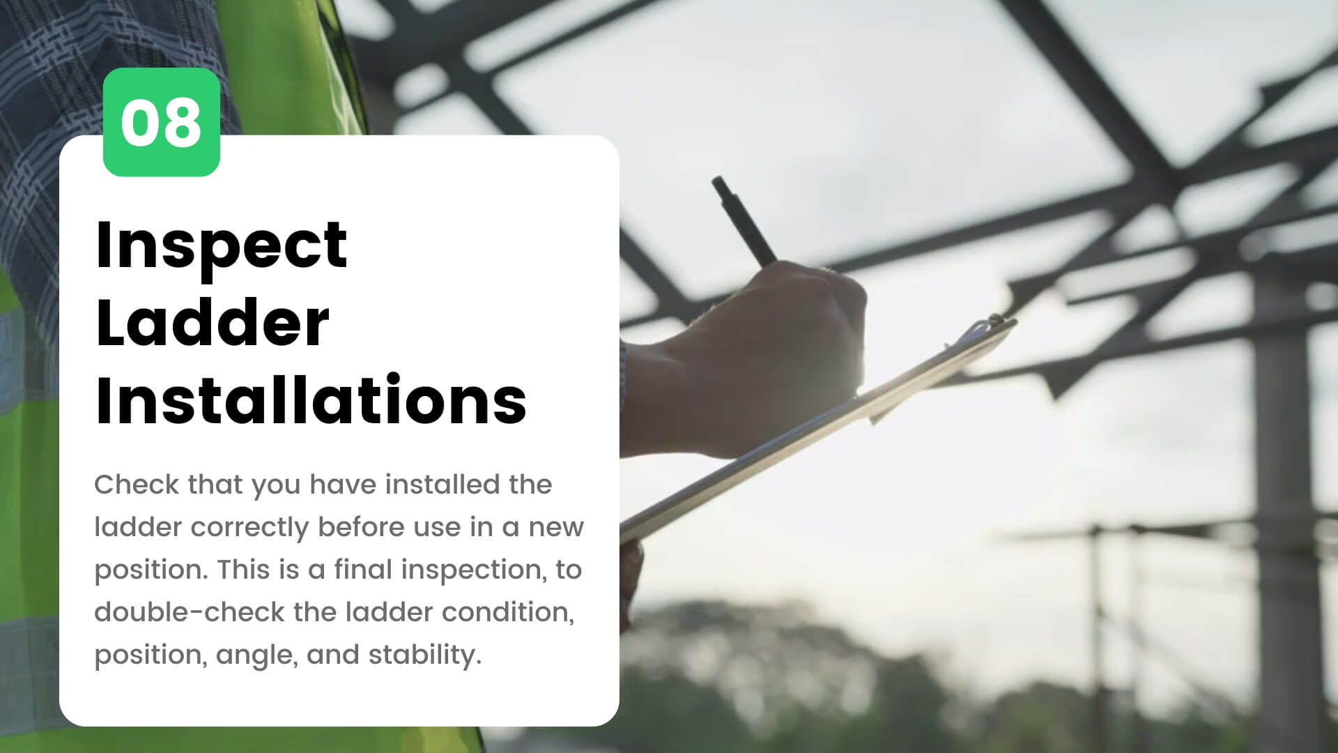 ladder safety rule 8