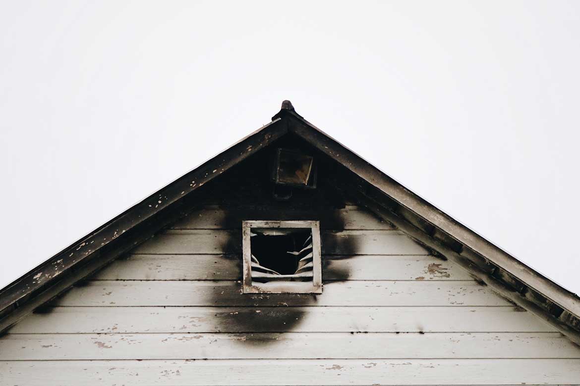 fire damage to ventilation cover