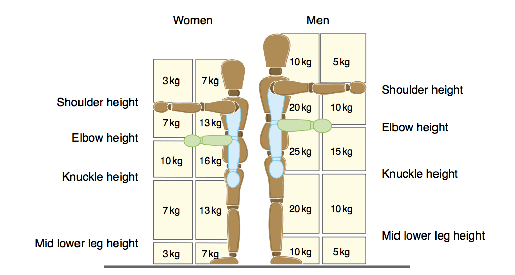 manual handling weight guidelines