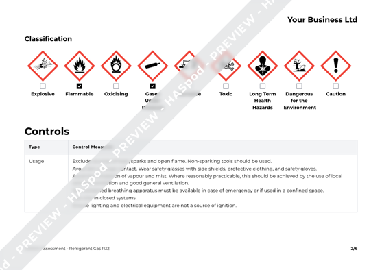 COSHH Assessment Refrigerant Gas R32 image 2