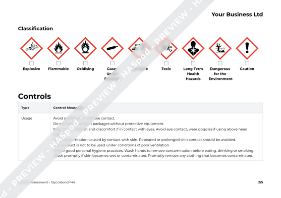 COSHH Assessment Styccobond F44 image 2