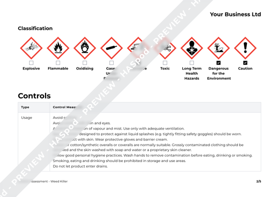 COSHH Assessment Weed Killer image 2
