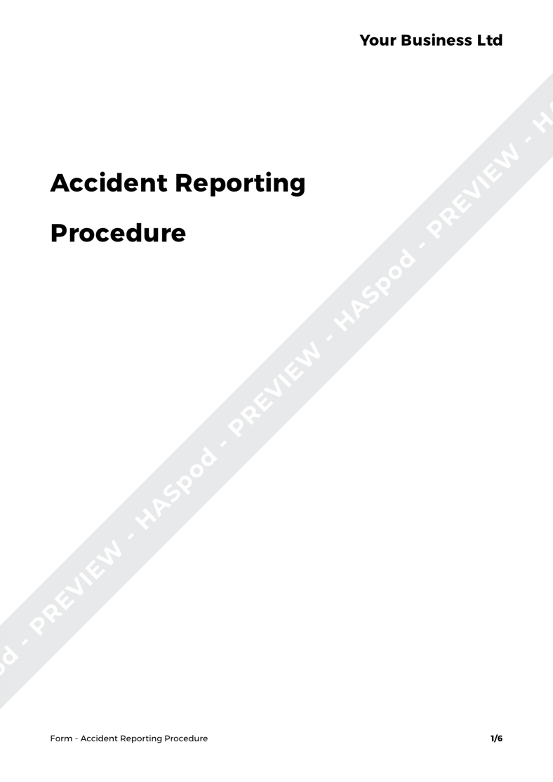 Accident Procedures Form.pdf Accident Reporting Procedure Form Template - HASpod