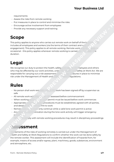 Form Remote Workers Policy image 3
