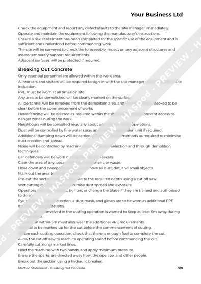 Method Statement Breaking Out Concrete image 2