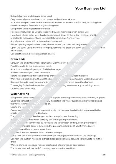 Method Statement Drainage Cleaning image 2