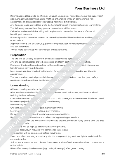 Method Statement Lawn Mowing image 2