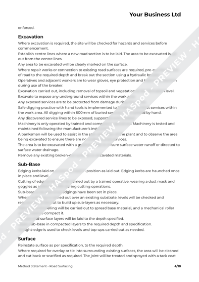 Method Statement Road Surfacing image 2