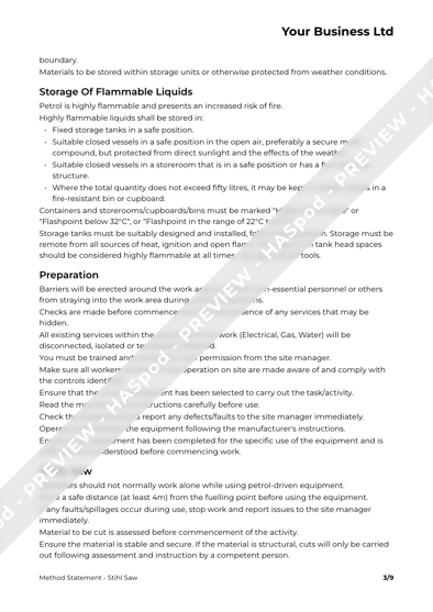 Method Statement Stihl Saw image 2