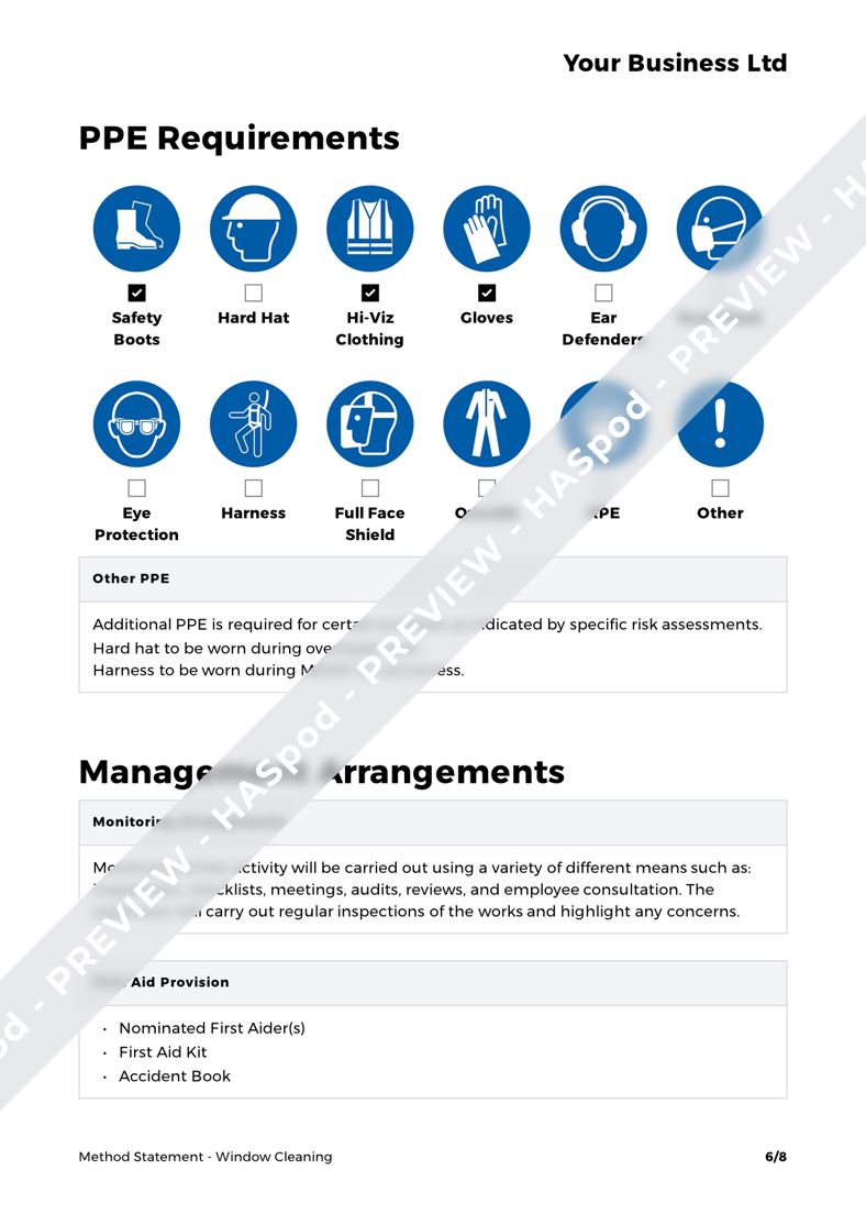Window Cleaning Method Statement Template HASpod