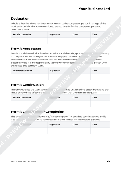 Permit to Work Demolition image 2