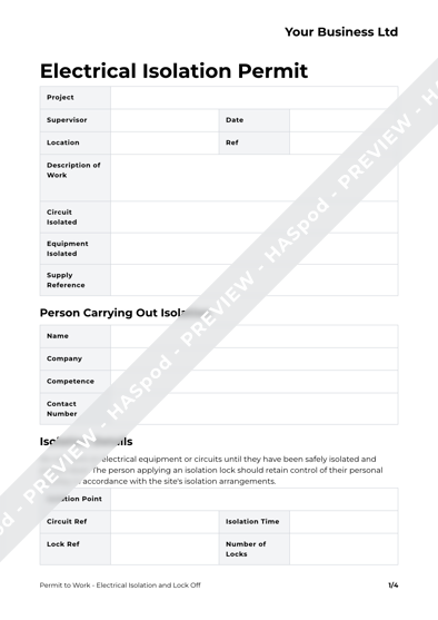 Electrician Health and Safety Document Pack image 11