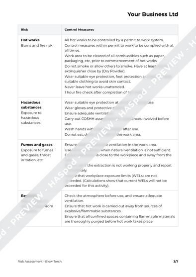 Risk Assessment Blow Torch image 2