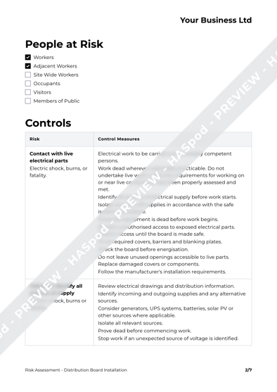 Risk Assessment Distribution Board Installation image 2