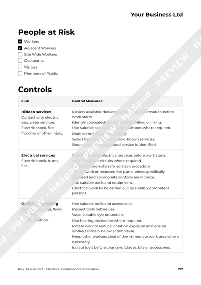 Risk Assessment Electrical Containment Installation image 2