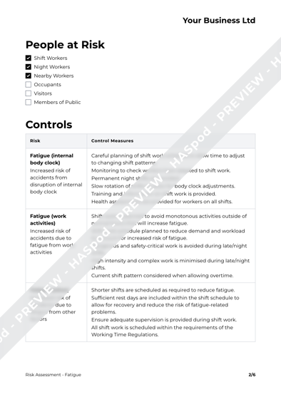 Risk Assessment Fatigue image 2