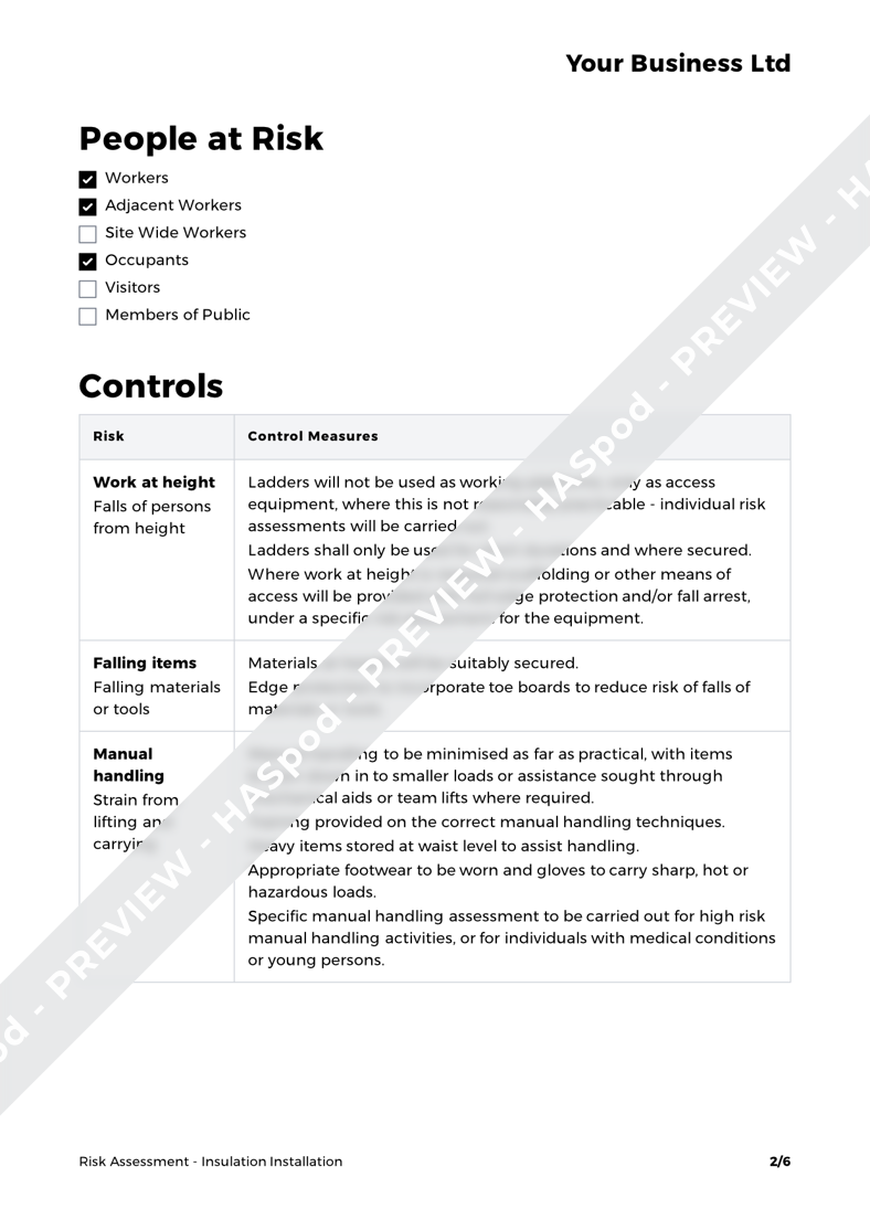 Insulation Installation Risk Assessment Template Hasp vrogue.co