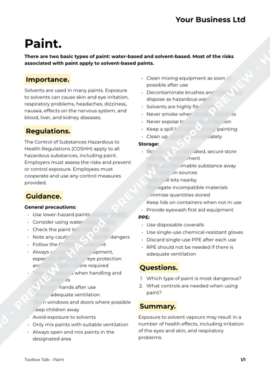 Toolbox Talk Paint image 1